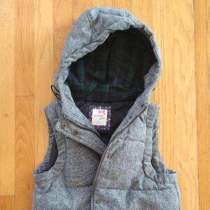 Tommy Girl Womens Gray Hooded Jacket Vest Sleeveless Size Small NICE!!